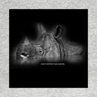 The rhino: strong, yet in danger T-Shirt